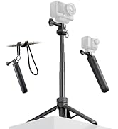ULANZI MT92 Action Camera Selfie Stick Tripod 23.62", Portable Adjustable Vlog Handle Grip with N...