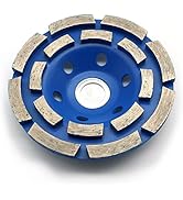 TEMO 4 Inch Professional Diamond Two Row Segment Grinding Wheel Disc for Marble Tile Concrete and...