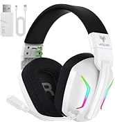 WESEARY Wireless Gaming Headsets for PC, PS5, PS4, Switch, Mac, 2.4GHz Wireless Gaming Headphone ...