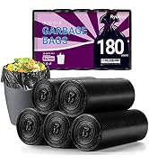 Black Small Trash Bags Protect Your Privacy, Ryobyo Ultra Thick 4 Gallon Trash Bag, Unscented Sma...