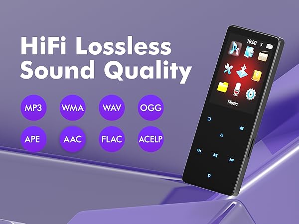 64GB MP3 Player Bluetooth 5.3 Portable MusiC MP3-Player 