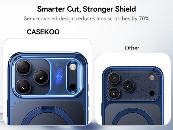 Blue for iPhone 17 Pro Max Case with 360 Spin Magnetic Stand