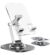 OGMAPLE Phone Holder, Acrylic Phone Stand for Desk 360-Degree Rotation Cell Phone Holder Desk Acc...