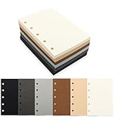 Mogoostry A8 Blank Filler Paper 6 Color Refill Paper for 5 Ring A8 Binder Planner Inserts 5 Hole ...