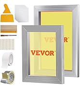 VEVOR Screen Printing Kit, 2 Pieces Aluminum Silk Screen Printing Frames 8x10/10x14in 110 Count M...