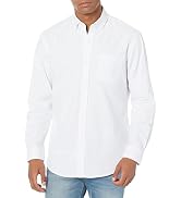 Essentials Men's Button-Down Long Sleeve Casual Pocket Oxford Shirt