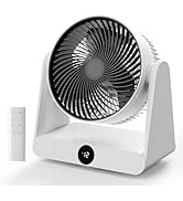DUOMIY 10-Inch 20dB Quiet Desk Fan for Bedroom, 12000mAh Battery &amp; DC Powered Portable Air Circul...