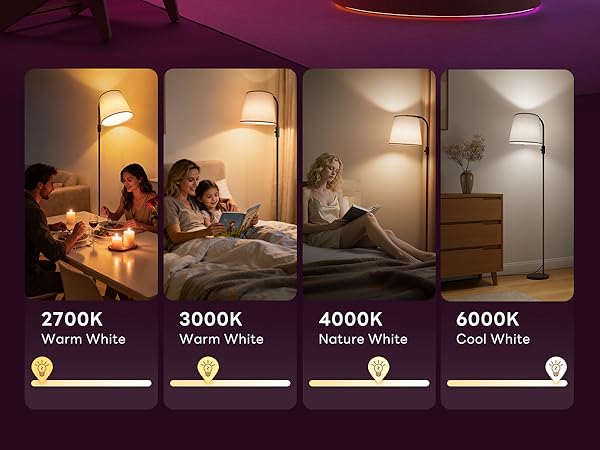 Smart Arc RGBCW LED Floor Lamp with App &amp;amp; Alexa Voice Control
