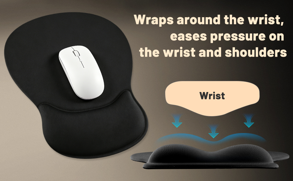 Wraps around the wrist,eases pressure onthe wrist and shoulders