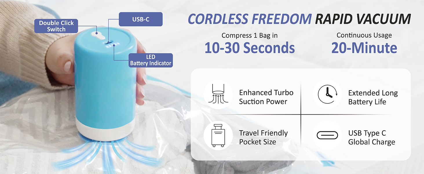vacuum travel bags with pump