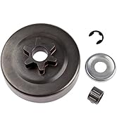 Hicello Clutch Drum Sprocket kit 3/8" 6T Washer E-Clip Compatible with STIHL MS170 MS180 017 018 ...