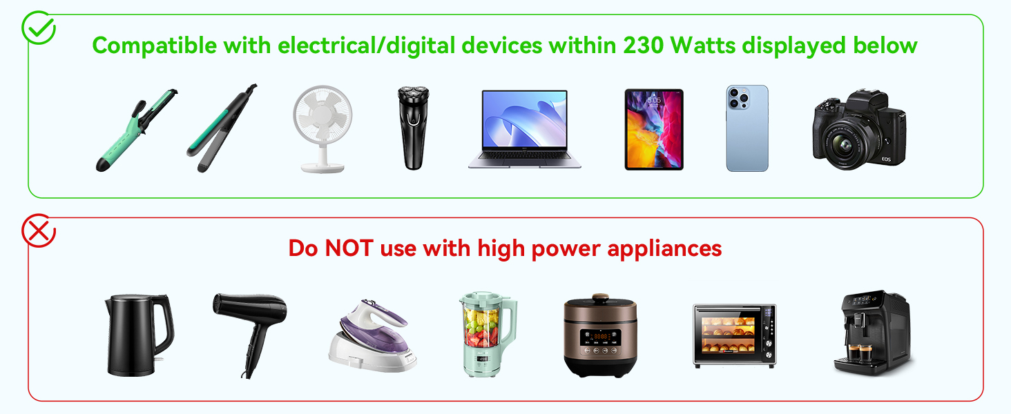 ALLWEI International Travel Adapter 220V to 110V Power Voltage Converter