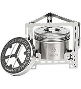 Alocs 2250W Alcohol Stove - Camping Stove with Sealed Cover - Stainless Steel Backpacking Solo St...