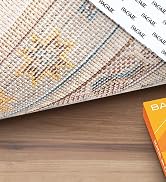 BAGAIL 12 Pcs Rug Gripper Pad, Non Slip Rug Corner Grippers for Hardwood Floors, Strong Adhesive ...
