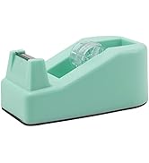 ROSEUP Desktop Tape Dispenser Heavy Duty Desk Accessories Floral Office Tape Dispensers, Weighted...