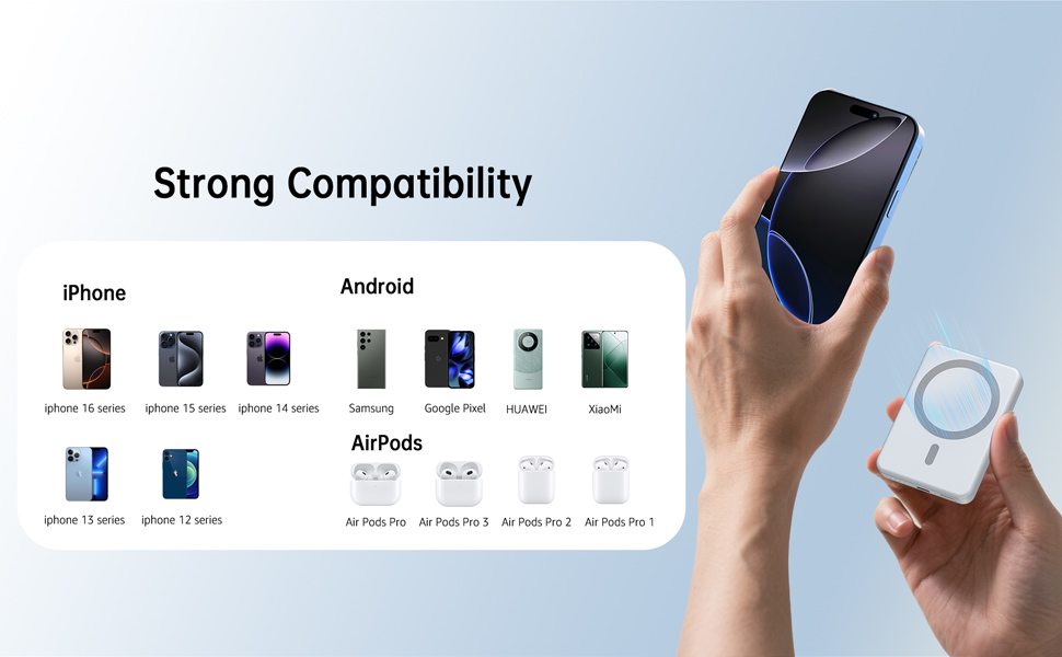 5000mAh Magnetic Portable Charger
