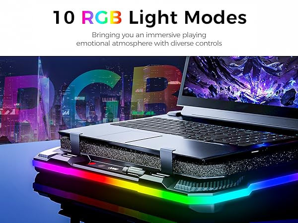 rgb laptop cooling stand gaming computer cooling pad for laptop