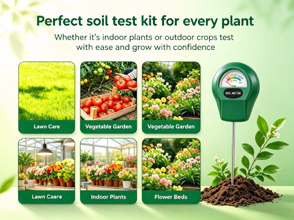 Soil moisture meter for lawn, vegetable garden, indoor houseplants and flower beds