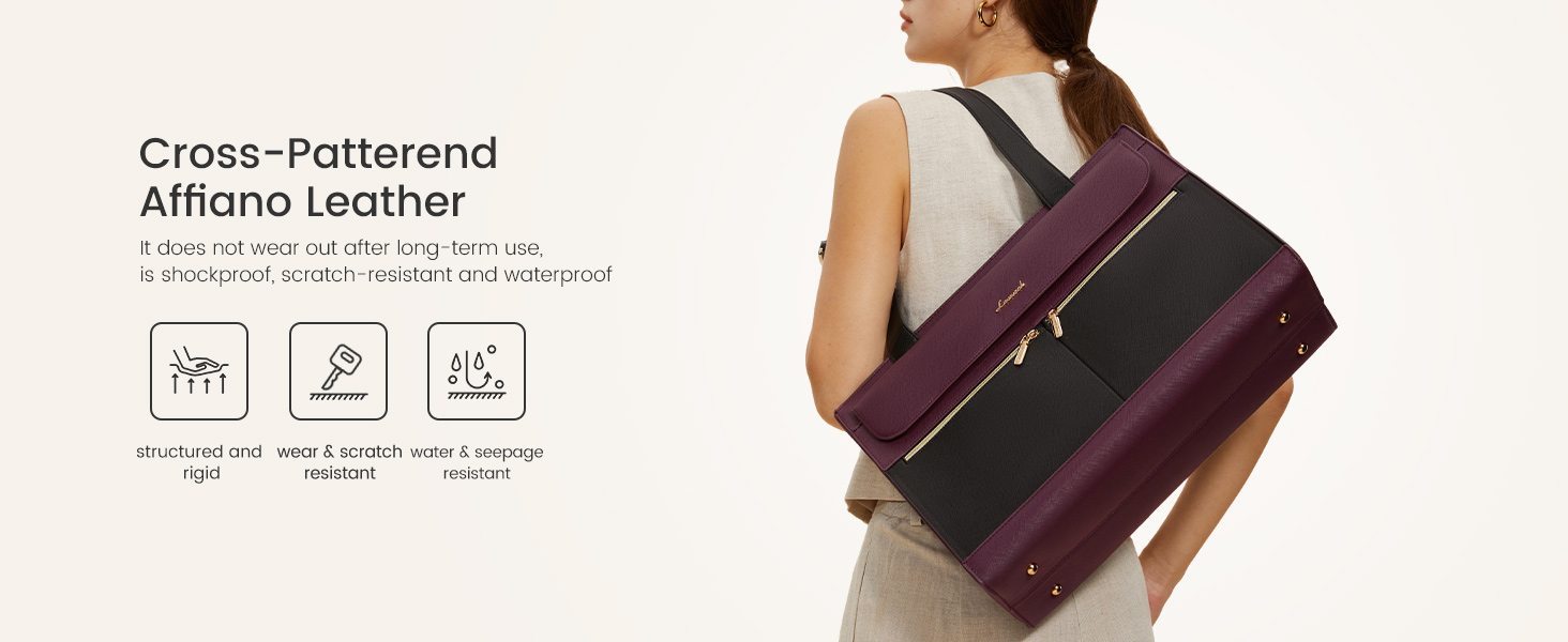 Classic tote bag design with premium vegan leather, combining style and durability