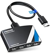 NEWCARE 4K@60Hz HDMI Splitter 1 in 4 Out w/ 4ft HDMI 2.0 Cable, 4K HDMI Splitter Auto Downscaler,...