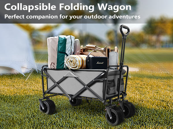 foldable wagon with big wheel