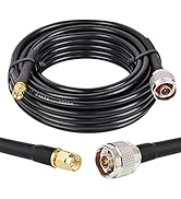 N Male to SMA Male Cable - MOOKEERF RG8x Coaxial Cable 25FT Low-Loss 50 Ohm Coax Cable Type N to ...