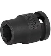 Jetech 3/8 Inch Drive 10mm Standard Impact Socket, Heat-Treated Chrome Molybdenum Alloy Steel, 6-...