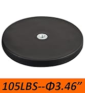 MUTUACTOR 2pcs Powerful Neodymium Round Magnet,120lbs Anti-Slip Rubber Coated Magnetic Base with ...