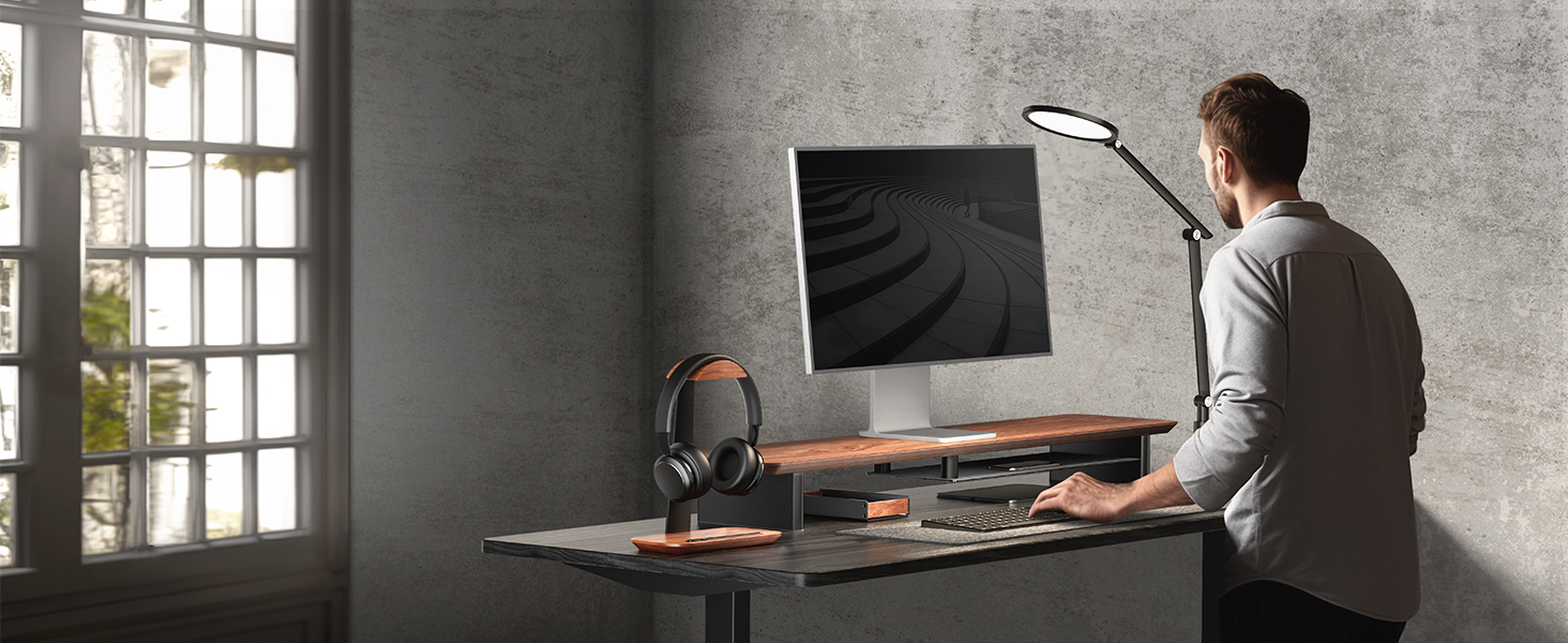 wooden headsets holder headset pc stand