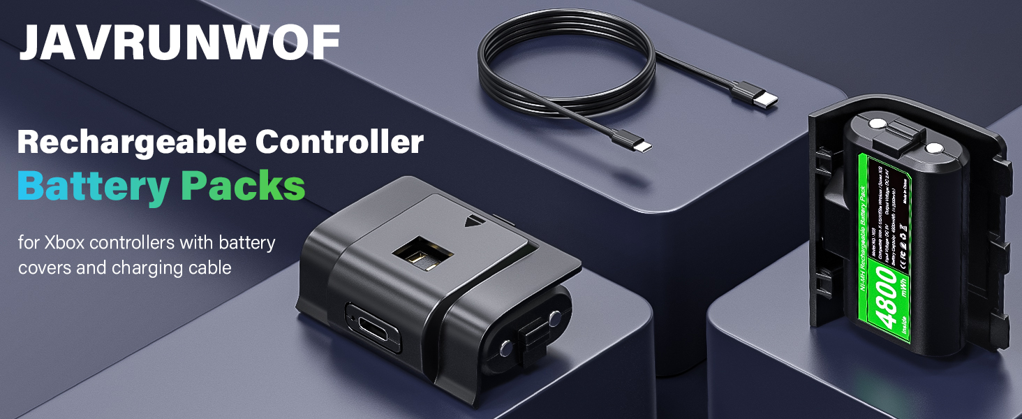 Xbox battery packs rechargeable battery for xbox one series s x controllers