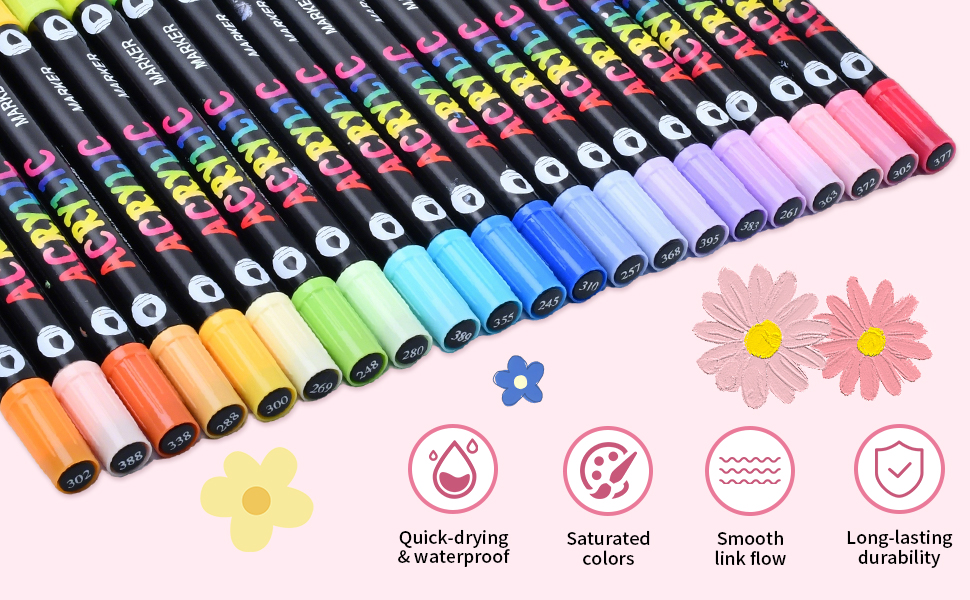 Double-Ended Brush Pens