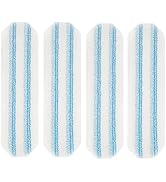 4-Pack Mop Pads Replacements for Flat Mop System, Reusable Microfiber Mop Refills