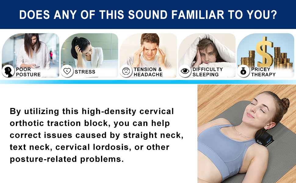 Neck Alignment Cervical Traction Device Neck Stretcher Chiropractic Pillow NECK PAIN HEADACHE