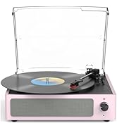 WOCKODER Record Players for Vinyls Turntable with Speakers Belt-Driven Turn Tables LP Phonograph ...