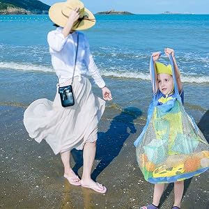 Mesh beach tote bag application