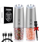 Rechargeable electric salt and pepper grinder