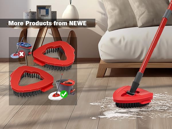 NEWE 2 Pack Scrub Brush Replacement Head for 1-Tank system