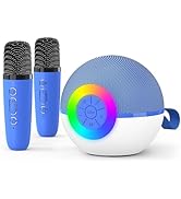 goopow Mini Karaoke Machine Speaker for Kids Adults, Portable Bluetooth Microphone Song Toys with...