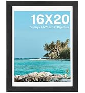 HOUSE DAY 16x20 Poster Frame MDF Wood and Polished Plexiglass 16 x 20 Picture Frame Black for Hor...
