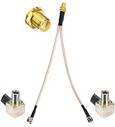 YOTENKO 4G LTE Router Antenna TS9 Cable SMA Female to 90 Degree Dual TS9 Connector Coaxial Y Spli...