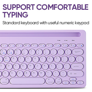 Wireless Keyboard and Mouse Combo with Phone Tablet Holder,