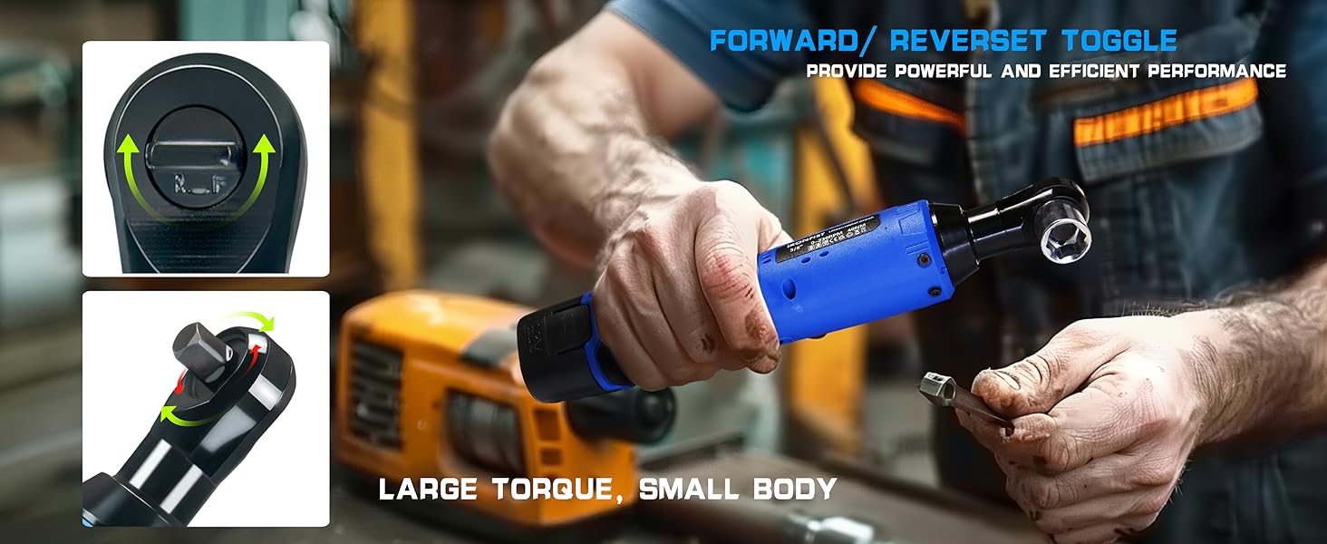 Cordless electric ratchet wrench battery lithium 12V driver set sockets