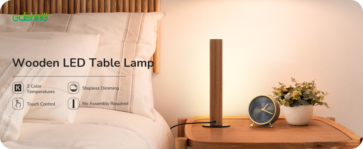 LED WOODEN TABLE LAMP