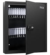 Uniclife 60-Key Slotted Key Cabinet with Combination Lock Wall Mounted Steel Key Organizer with R...