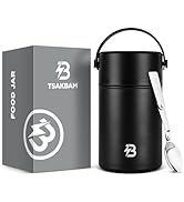 TSAKBAM Thermo for Hot Food, Lunch Soup Thermo, 35 oz Wide Mouth Insulated Food Jar Container wit...
