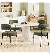 DUMOS Dining Chairs Set of 2, Mid Century Modern Chair Round Upholstered Curved Backrest, Kitchen...