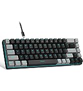 Portable 60% Mechanical Gaming Keyboard, MageGee MK-Box LED Backlit Compact 68 Keys Mini Wired Of...