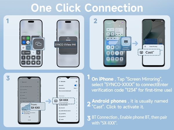 SYNCO M4 magnetic selfie screen