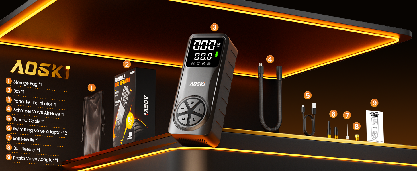 portable tire inflator