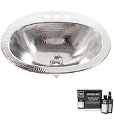 Seville 20" Drop-In Bathroom Sink and Care Kit, Nickel